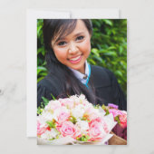 Elegant Modern Custom Photo Graduation Party Kaart (Achterkant)