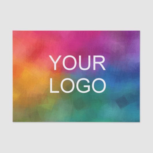 Elegant Modern Custom Sjabloon Uw Logo hier Tissuepapier (Voorkant)