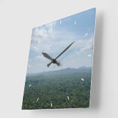 Elegant Modern Custom Wall Clock Add Your Own Vierkante Klok (Hoek)
