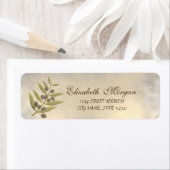 Elegant modern Cute Olive Branch Address Etiket (Insitu)
