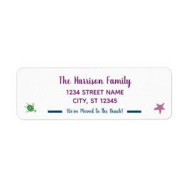 Elegant Modern Cute We hebben Beach New Address ve Etiket