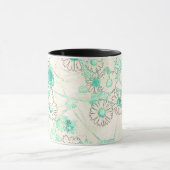 Elegant modern daisy Patroon Coffee Mok (Midden)