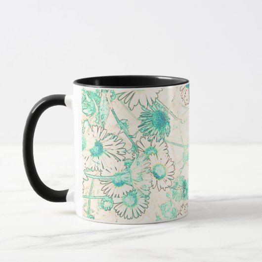 Elegant modern daisy Patroon Coffee Mok (Links)