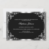 Elegant Modern  Damask Afstuderen Kaart (Achterkant)