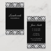 Elegant Modern Damask Floral Stylish Classy Visitekaartje (Voorkant / Achterkant)