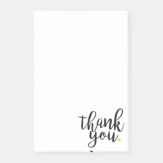 Elegant Modern Dank Je Goud Hart Liefde Post-it® Notes (Voorkant)