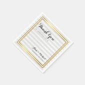 Elegant Modern dank-u gestreepte bruiloft Servetten (Hoek)