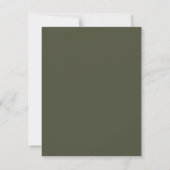 Elegant Modern Dark Green Wedding Enclosure Kaarte Kaart (Achterkant)