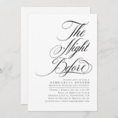 Elegant modern de avond voor repetitie diner kaart (Voorkant / Achterkant)