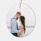 Elegant Modern De nieuwe heer en mevrouw bruiloft Keramisch Ornament (Links)