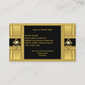 Elegant modern deco Gold Pearl 2 Visitekaartje (Achterkant)