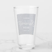 Elegant Modern Denim Diamonds Bachelorette Party Glas (Achterkant)