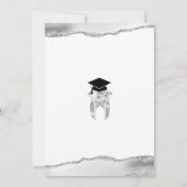 Elegant Modern Dental Tandarts Afstudeerfeest Kaart (Achterkant)