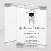 Elegant Modern Dental Tandarts Afstudeerfeest Kaart (Voorkant / Achterkant)