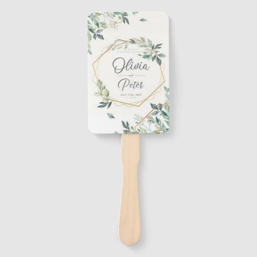 Elegant modern Design Flower Afbeelding Handwaaier (Voorkant)