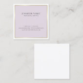 Elegant modern design Gold Paarse Trendy Plain Vierkante Visitekaartje (Voorkant / Achterkant)