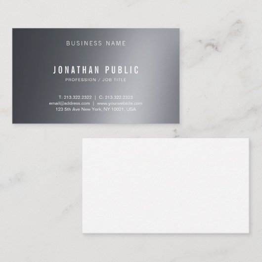 Elegant modern design Professional Creative Plain Visitekaartje (Voorkant / Achterkant)