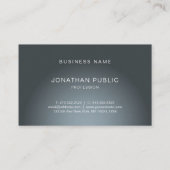 Elegant modern design Professional Luxe Plain Visitekaartje (Achterkant)
