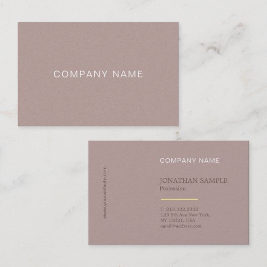 Elegant modern design Professional Plain Luxury Visitekaartje (Voorkant / Achterkant)
