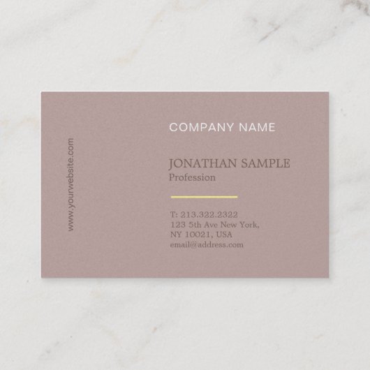 Elegant modern design Professional Plain Luxury Visitekaartje (Achterkant)