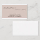 Elegant modern design Professional Trendy Plain Visitekaartje (Voorkant / Achterkant)