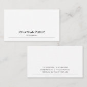 Elegant modern design, professioneel gladde plaat visitekaartje (Voorkant / Achterkant)