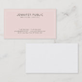 Elegant modern design roze platte minimalistische  visitekaartje (Voorkant / Achterkant)