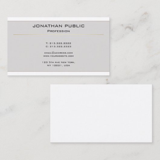 Elegant modern design, schone laptop, professionee visitekaartje (Voorkant / Achterkant)