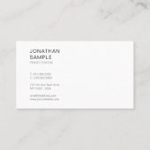 Elegant modern design, stijlvol en professioneel visitekaartje (Achterkant)