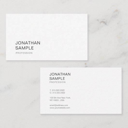 Elegant modern design, stijlvol en professioneel visitekaartje (Voorkant / Achterkant)