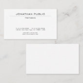 Elegant modern design Trendy Plain Minimalist Visitekaartje (Voorkant / Achterkant)