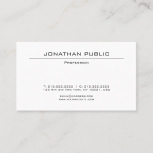 Elegant modern design Trendy Plain Minimalist Visitekaartje