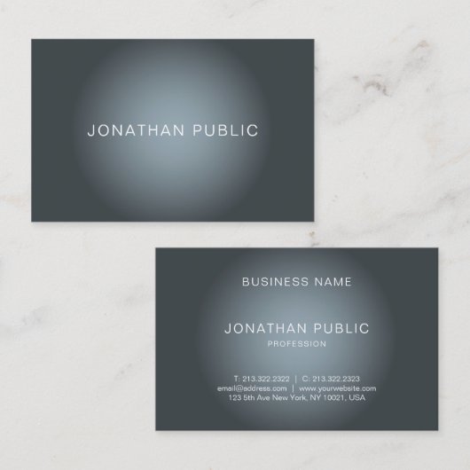 Elegant modern design — Trendy Professional Plain Visitekaartje (Voorkant / Achterkant)