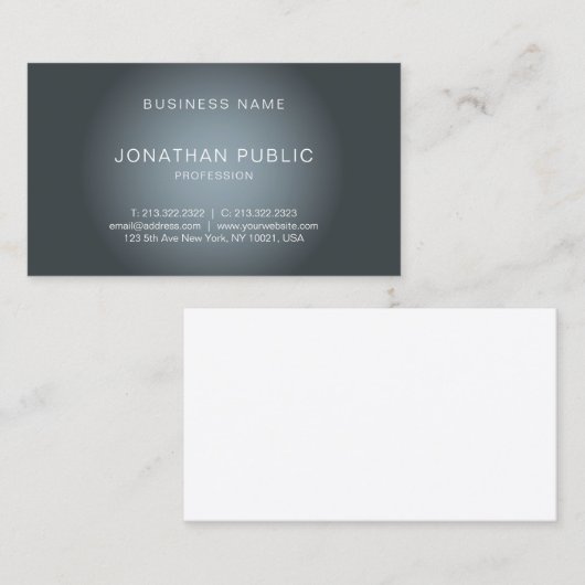 Elegant modern design — Trendy Professional Plain Visitekaartje (Voorkant / Achterkant)