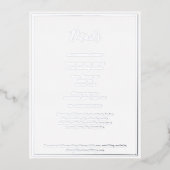 Elegant Modern Details Silver Foil Enclosure Kaart (Voorkant)