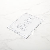 Elegant Modern Details Silver Foil Enclosure Kaart (Gedraaid)