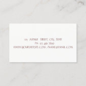 Elegant Modern, Diamonds Lips, Makeup kunstenaar Visitekaartje (Achterkant)