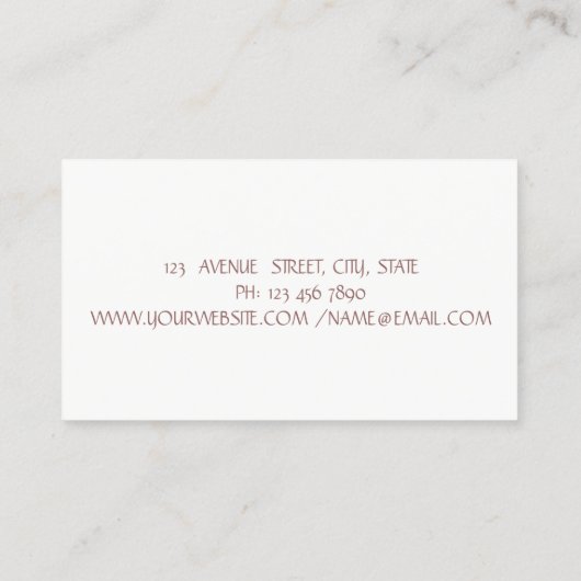 Elegant Modern, Diamonds Lips, Makeup kunstenaar Visitekaartje (Achterkant)