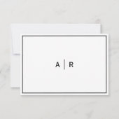 Elegant Modern Dietary Restriction Wedding RSVP Kaartje (Achterkant)