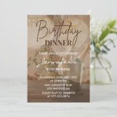 Elegant Modern Diner Champagne 87e verjaardag Kaart (Staand voorkant)