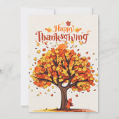 Elegant Modern Dinner Table Thanksgiving Kaart (Achterkant)