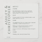 Elegant Modern Donker Mos Groen Bruiloft Menu (Voorkant)