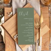 Elegant & modern donker salie groen Let's eat brui Menu
