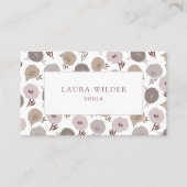 Elegant modern Doula bloemmotief Visitekaartje (Voorkant)