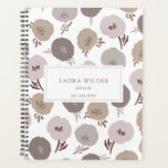 Elegant modern Doula Roos Taupe bloemmotief Planner<br><div class="desc">Deze moderne  stoffige rozen taupe bloemmotief doula planner om uw klantafspraken bij te houden. Delicaat modern gestileerd bloemmotief in gedempte kleuren. Gebruik het ontwerpgereedschap om lettertypen te wijzigen. Komt in zachte of harde dekking. kies uw optie.</div>