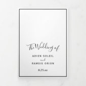 Elegant Modern Drievoudig Letter Vold Uitnodiging (Cover)