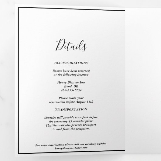 Elegant Modern Drievoudig Letter Vold Uitnodiging (Binnenzijde eerst)