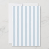 Elegant Modern Dusty Blue Striped Wedding Kaart (Achterkant)