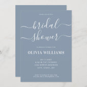 Elegant Modern Dusty Blue Vrijgezellenfeest Kaart (Voorkant / Achterkant)