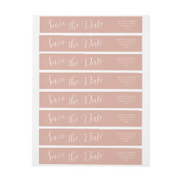Elegant Modern Dusty Pink Wedding Save the Date